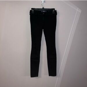 Black Hollister low rise Jean legging advanced stretch ripped jeans size 1R W25